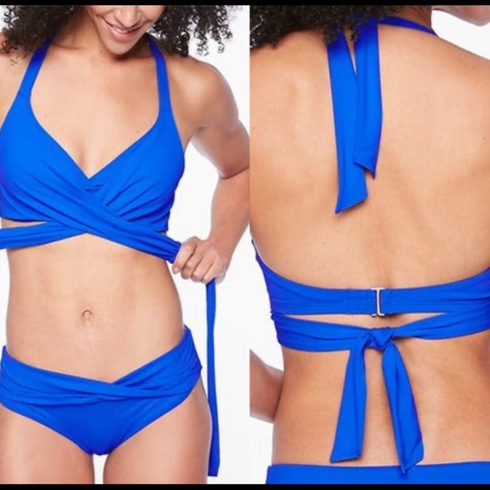 Athleta Bra Cup Bikini Wrap Top 40 D/DD